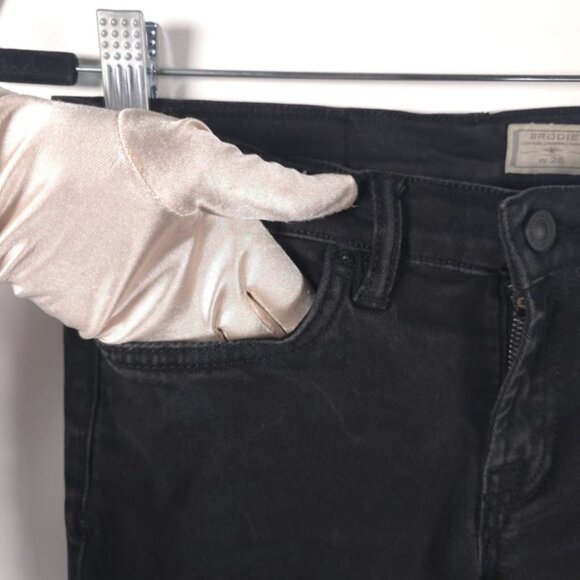 ALL SAINTS SPITALFIELDS BRODIE LOW‎ RISE CROPPED SKINNY Jeans Zip Hem Size W28 - Picture 12 of 16